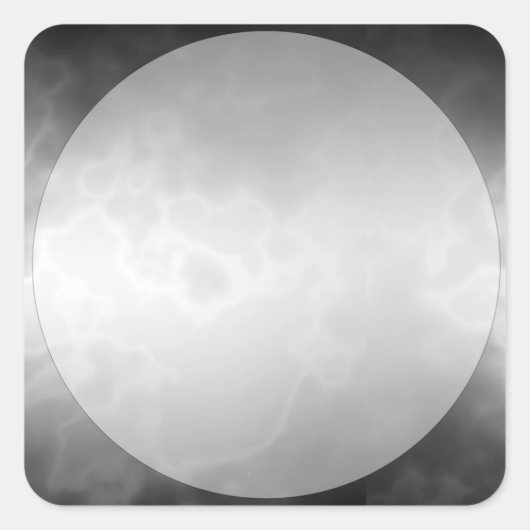 Zwart Houtskool Marmeren Label Klein Vierkant (Voorkant)