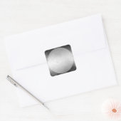 Zwart Houtskool Marmeren Label Klein Vierkant (Envelop)