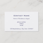 Zwart huis op Paarse achtergrond Visitekaartje (Achterkant)