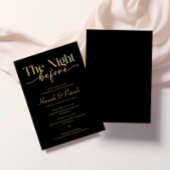 Zwart Huwelijk repetitie diner Kaart