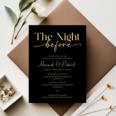 Zwart Huwelijk repetitie diner Kaart