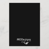 zwart huwelijksmenu menu (Achterkant)