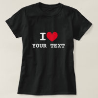 Zwart i hart logo shirten | Maak je eigen t - shir