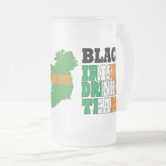 Zwart Iers drink team Matglas Bierpul (Voorkant rechts)