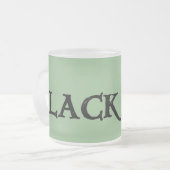 Zwart Iers groen matglas mok (Voorkant links)