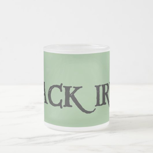 Zwart Iers groen matglas mok (Center)