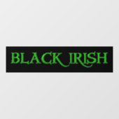 Zwart Iers groot groen zwart venster vastklampen Raamsticker (Vel)