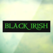 Zwart Iers groot groen zwart venster vastklampen Raamsticker (Vel 3)