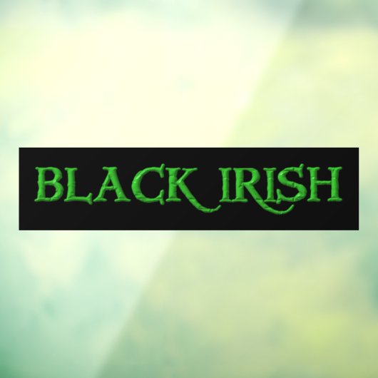 Zwart Iers groot groen zwart venster vastklampen Raamsticker (Vel 3)