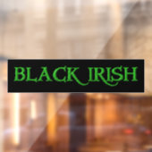 Zwart Iers groot groen zwart venster vastklampen Raamsticker (Vel 2)