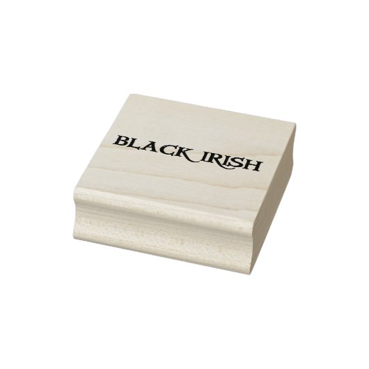 Zwart Iers groot rubber stempel geen handvat (Stempel)
