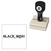 Zwart Iers groot rubber stempel w handvat (Gestempeld)