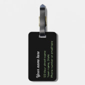 Zwart Iers Knotwerk - Aanpassen Bagagelabel (Achterkant verticaal)