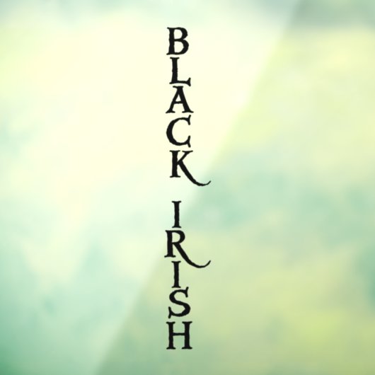 Zwart Iers vert see-thru venster cling voorste sto Raamsticker (Vel 3)