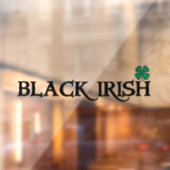 Zwart Iers w klaver venster cling back stick Raamsticker (Vel 2)