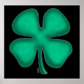 Zwart Iers waarde mat poster (Voorkant)