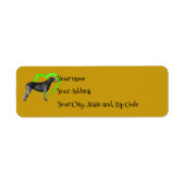 Zwart Ierse Wolfhound met Groene Hart Label (Voorkant)