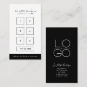 Zwart IG, FB, YouTube Sociaal Modern Script Klantenkaartje (Voorkant / Achterkant)