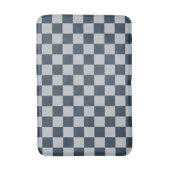 Zwart ijs geruit bord patroon badmat (Voorkant Verticaal)