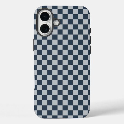 Zwart ijs geruit bordpatroon Case-Mate iPhone case (Achterkant)