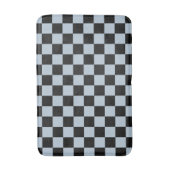 Zwart ijs geruit patroon badmat (Voorkant Verticaal)