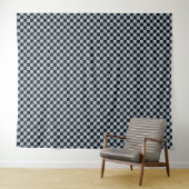 Zwart ijs geruit patroon wandkleed (In Situ (horizontaal))