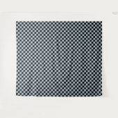 Zwart ijs geruit patroon wandkleed (Voorkant (horizontaal))