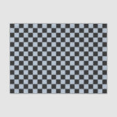 Zwart ijs schaakbordpatroon tissuepapier (Voorkant)