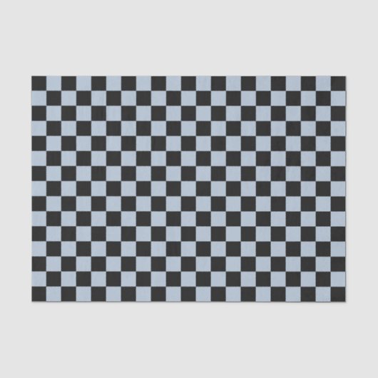 Zwart ijs schaakbordpatroon tissuepapier (Voorkant)