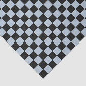 Zwart ijs schaakbordpatroon tissuepapier (Detail)