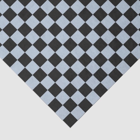 Zwart ijs schaakbordpatroon tissuepapier (Detail)
