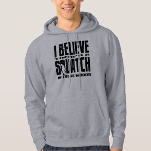 Zwart - ik geloof dat er een SQUATCH in deze bosse Hoodie