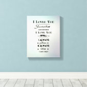 Zwart Ik hou van je - Canvas Print (Insitu (Houten vloer))