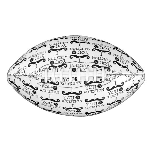 Zwart Ik snor je een vraag American Football (Voorkant)