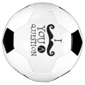 Zwart Ik snor je een vraag Voetbal (Gedraaid)