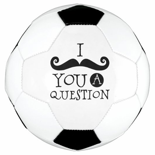 Zwart Ik snor je een vraag Voetbal (Voorkant)