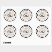 Zwart Illustratie Food Bakery Circle Sticker (Vel)