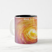 Zwart in buitenruimte tweekleurige koffiemok (Voorkant links)