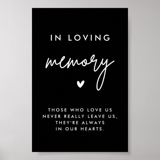 Zwart in liefhebbend geheugen voor herdenkingsvier poster (Voorkant)