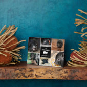 Zwart in Loving Memory Pet Pig Fotocollage Fotoplaat (Zijkant)