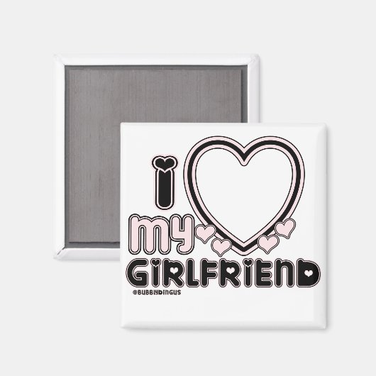 zwart in luv 1 magneet (Voorkant / Achterkant)