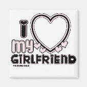 zwart in luv 1 magneet (Voorkant)