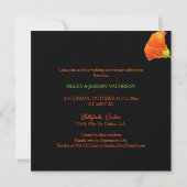 Zwart in Red Floral 50th Golden Wedding Jubileum Kaart (Achterkant)