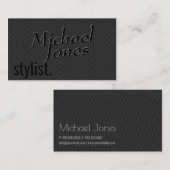Zwart in reliëfdruk Stijlvol Visitekaartje (Voorkant / Achterkant)