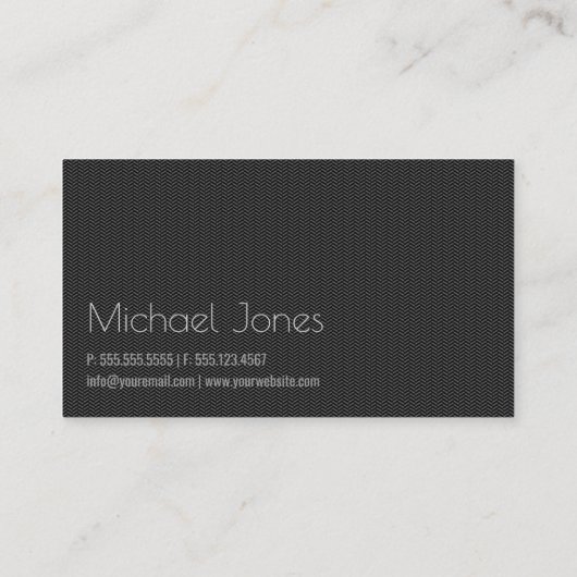 Zwart in reliëfdruk Stijlvol Visitekaartje (Achterkant)