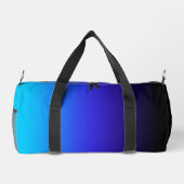 Zwart Indigo en Aqua Blauwe Gradiënt Plunjezak (Achterkant)