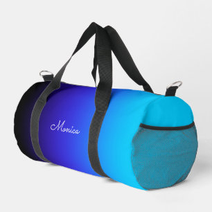 Zwart Indigo en Aqua Blauwe Gradiënt Plunjezak
