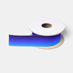 Zwart Indigo en Aqua Blauwe Ombre Satijnen Lint
