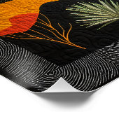 Zwart ingelijst Minimal Desert Art Grid - Geometri Perfect Poster (Hoek)