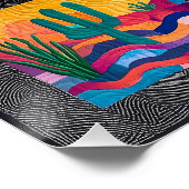 Zwart ingelijste Desert Art Grid – Levendige geome Perfect Poster (Hoek)